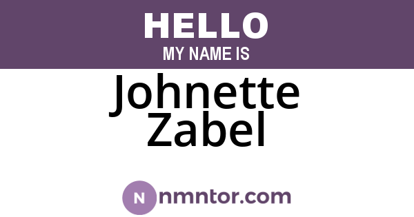 Johnette Zabel