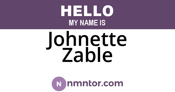 Johnette Zable