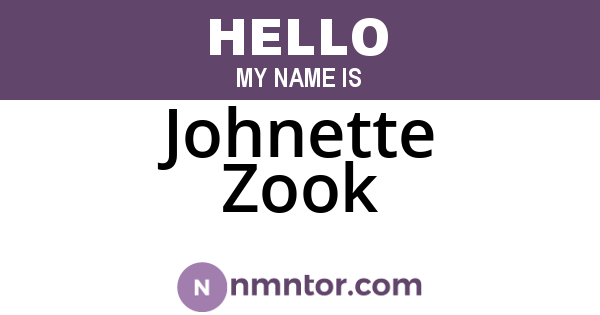 Johnette Zook