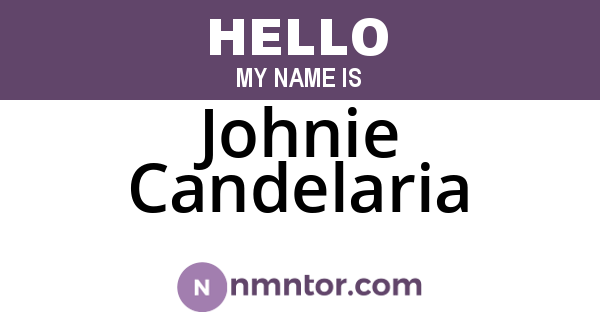 Johnie Candelaria