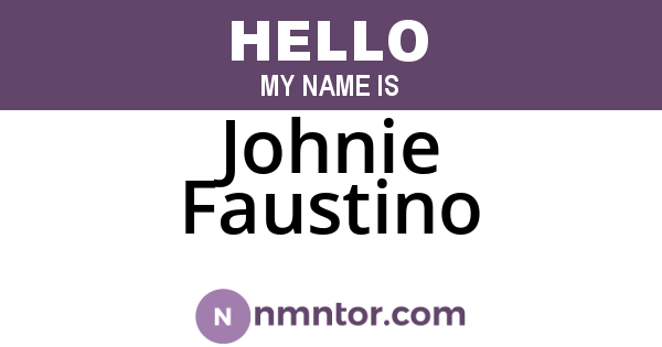 Johnie Faustino