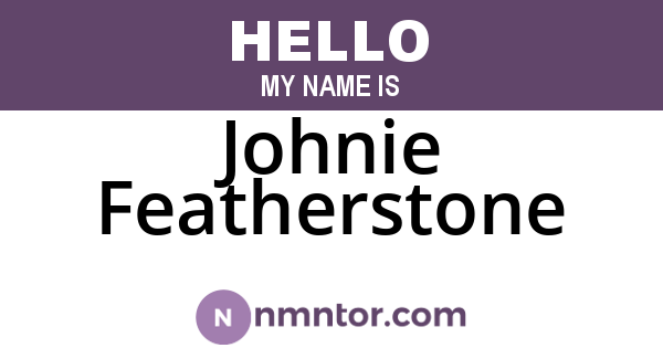 Johnie Featherstone