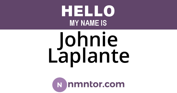 Johnie Laplante