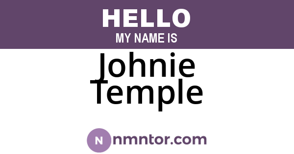 Johnie Temple
