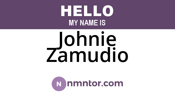 Johnie Zamudio