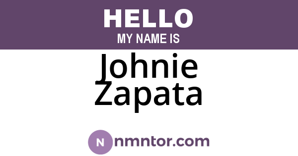 Johnie Zapata