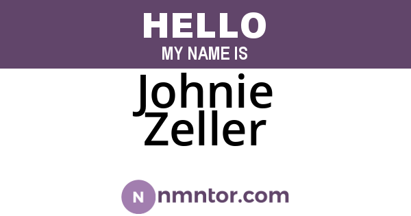 Johnie Zeller