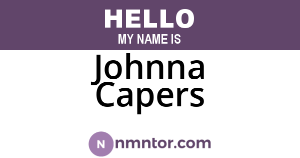 Johnna Capers