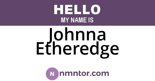 Johnna Etheredge