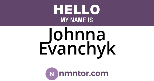 Johnna Evanchyk