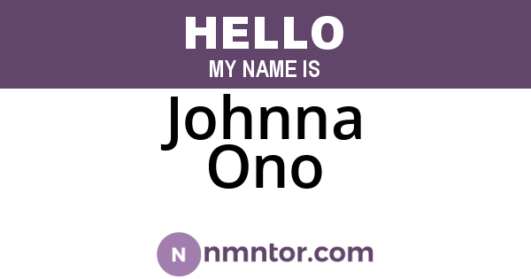 Johnna Ono
