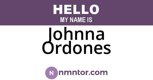 Johnna Ordones