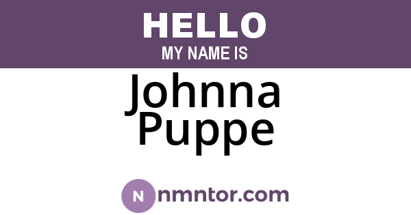 Johnna Puppe