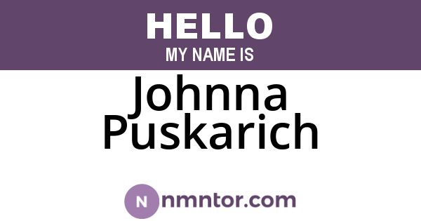 Johnna Puskarich