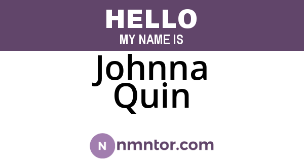 Johnna Quin