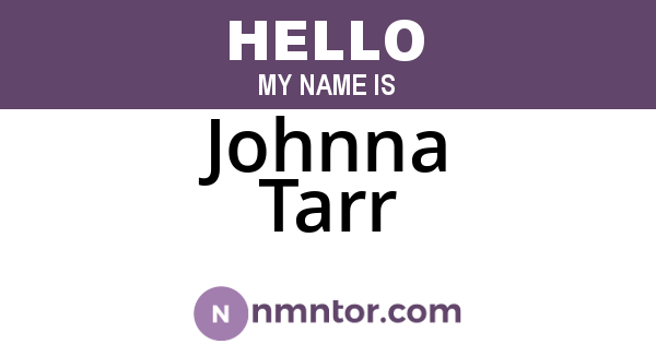 Johnna Tarr