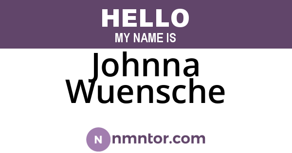 Johnna Wuensche