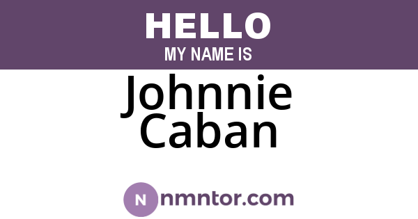 Johnnie Caban