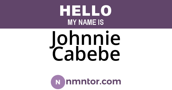 Johnnie Cabebe