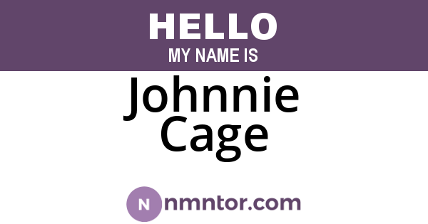 Johnnie Cage