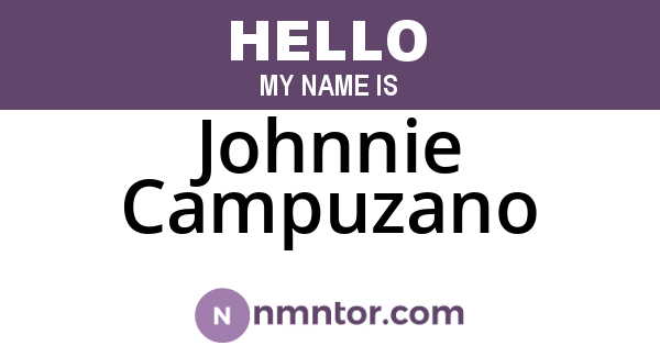 Johnnie Campuzano