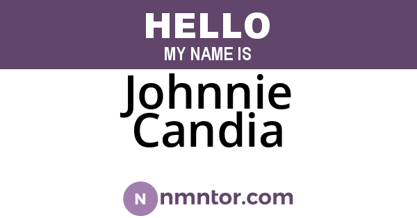 Johnnie Candia