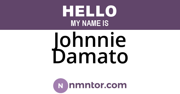 Johnnie Damato