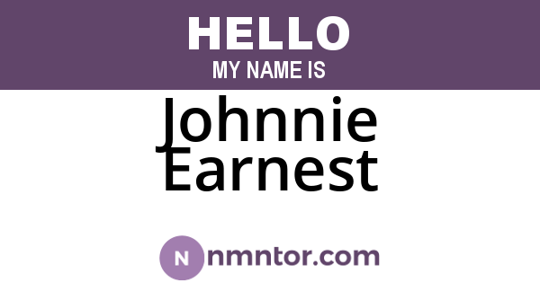 Johnnie Earnest