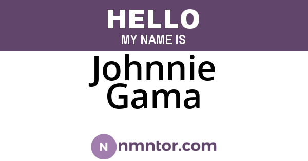 Johnnie Gama