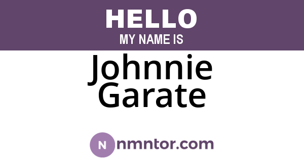 Johnnie Garate