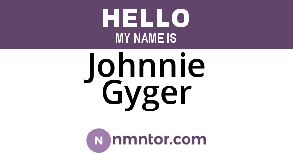 Johnnie Gyger