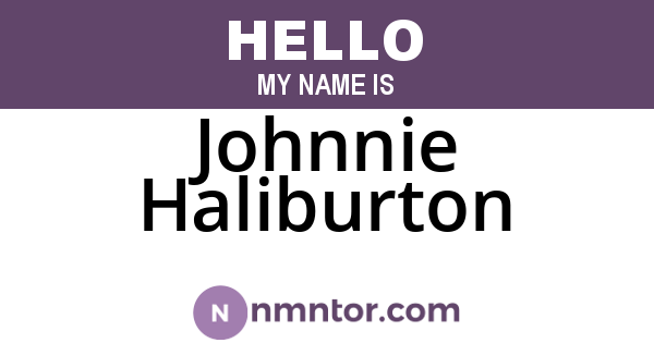 Johnnie Haliburton