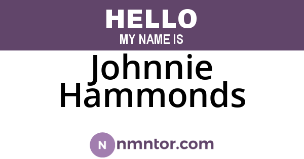 Johnnie Hammonds