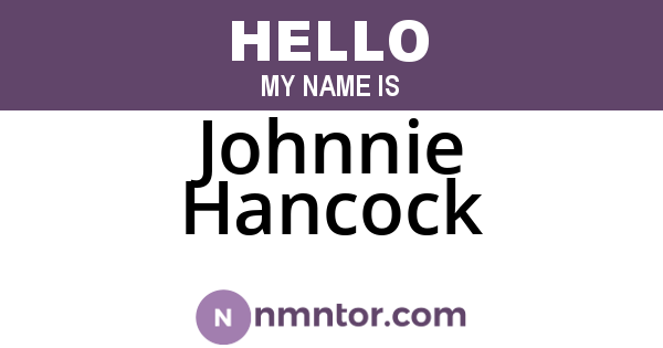 Johnnie Hancock