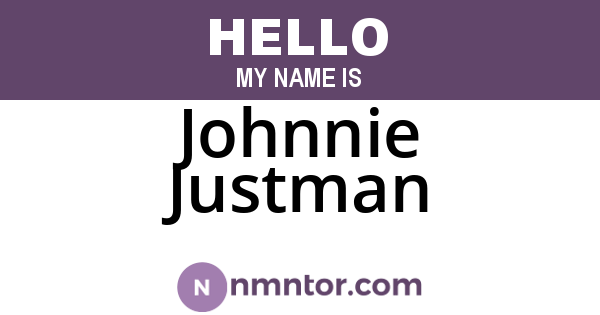 Johnnie Justman