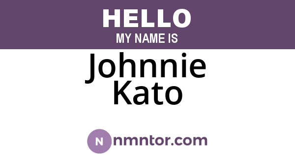 Johnnie Kato
