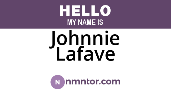 Johnnie Lafave