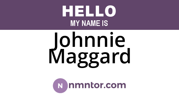 Johnnie Maggard