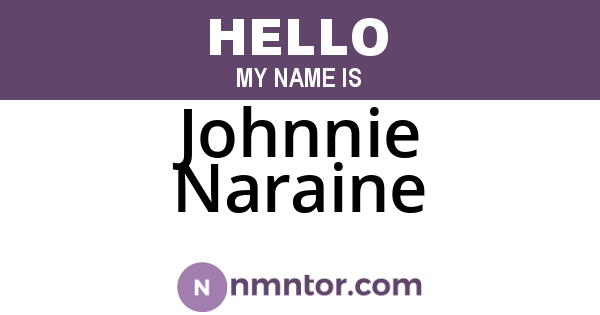 Johnnie Naraine