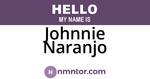 Johnnie Naranjo