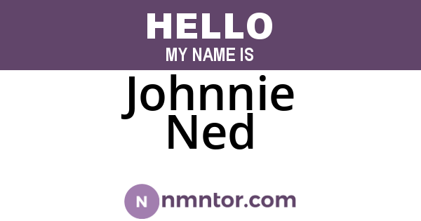 Johnnie Ned