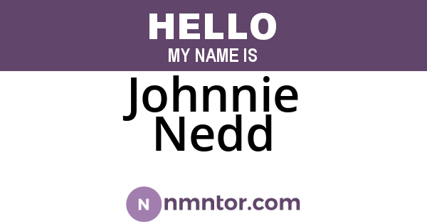 Johnnie Nedd