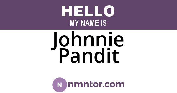 Johnnie Pandit
