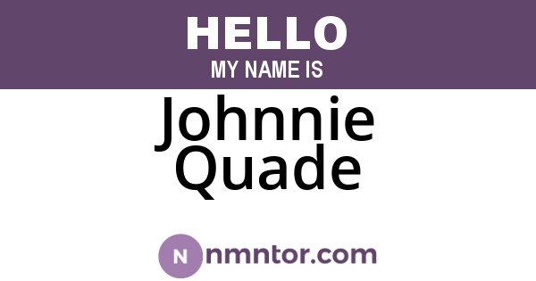 Johnnie Quade