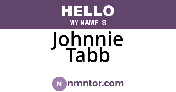 Johnnie Tabb