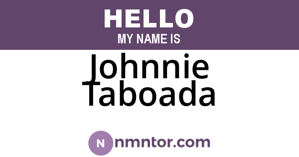 Johnnie Taboada