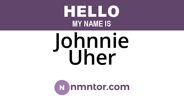 Johnnie Uher