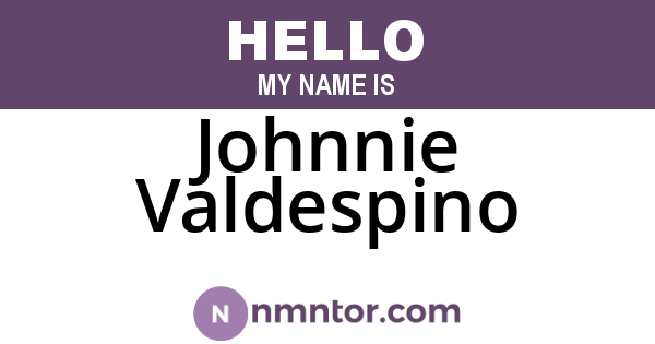 Johnnie Valdespino