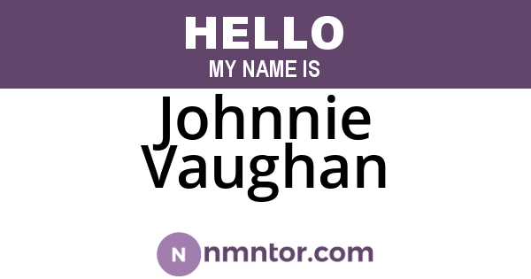 Johnnie Vaughan