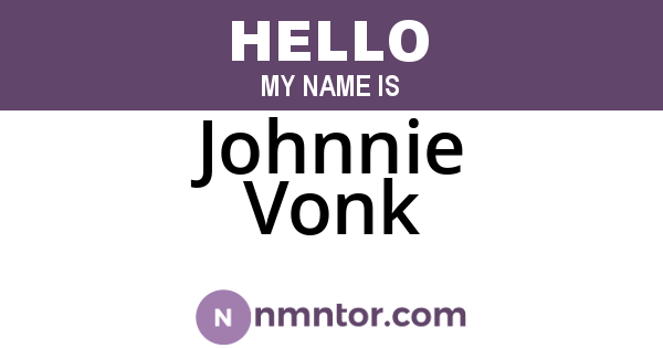 Johnnie Vonk